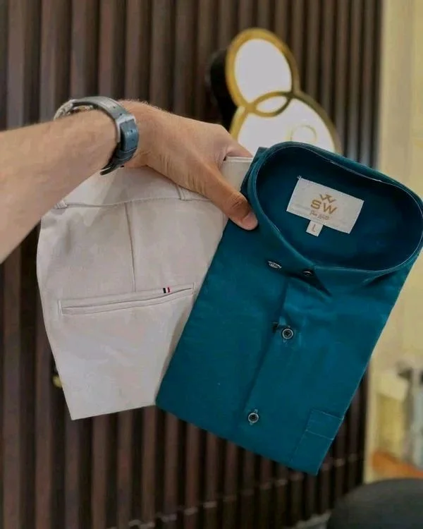Men's Formal Shirt Pant Combo - M