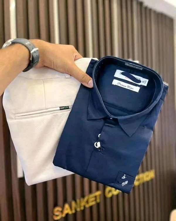 Men's Formal Shirt Pant Combo - M