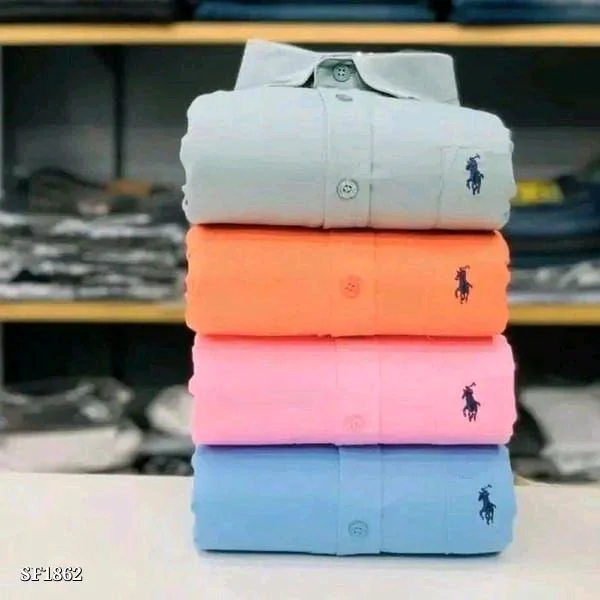 Cotton Plain Shirts Combo Of 4pcs - S-36