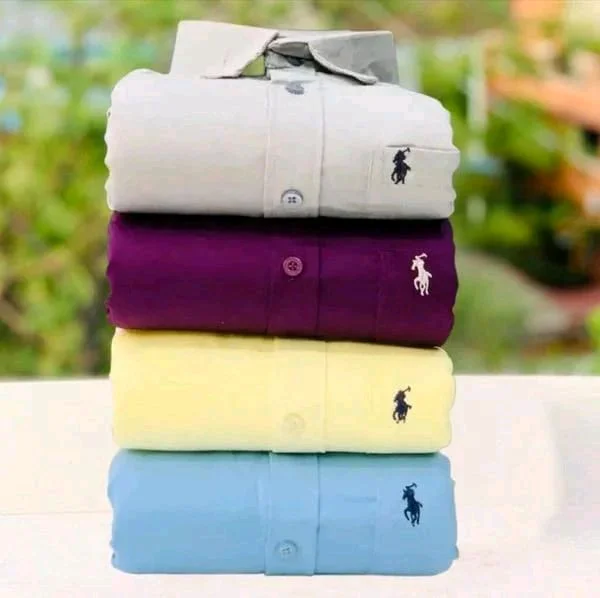 Cotton Plain Shirts Combo Of 4pcs - S-36