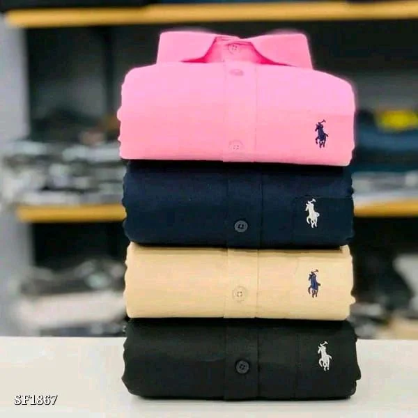 Cotton Plain Shirts Combo Of 4pcs - M-38