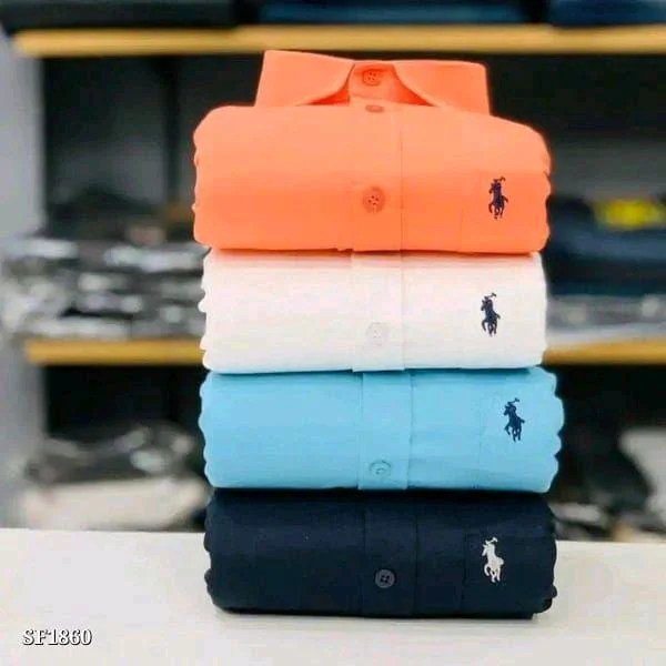 Cotton Plain Shirts Combo Of 4pcs - S-36