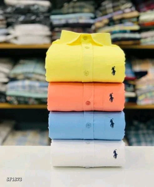 Cotton Plain Shirts Combo Of 4pcs - M-38
