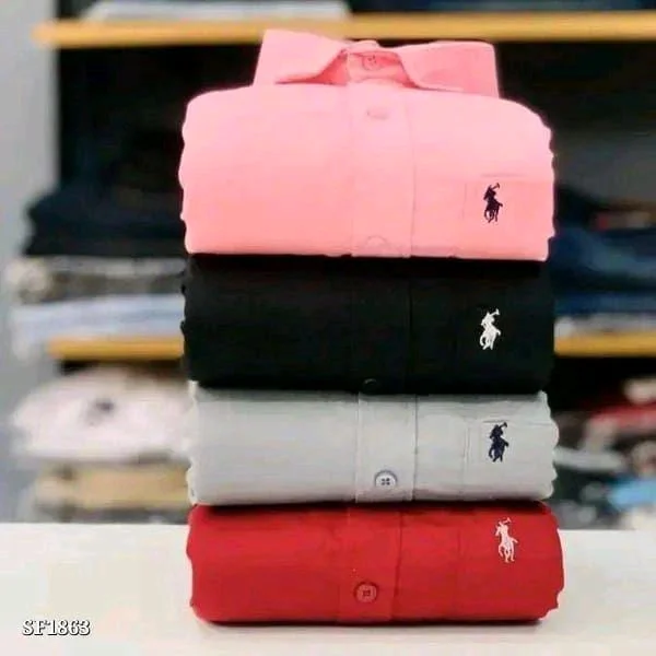 Cotton Plain Shirts Combo Of 4pcs - M-38