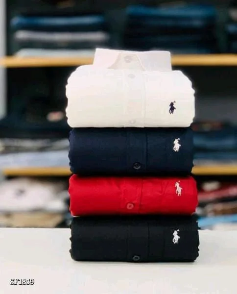 Cotton Plain Shirts Combo Of 4pcs 