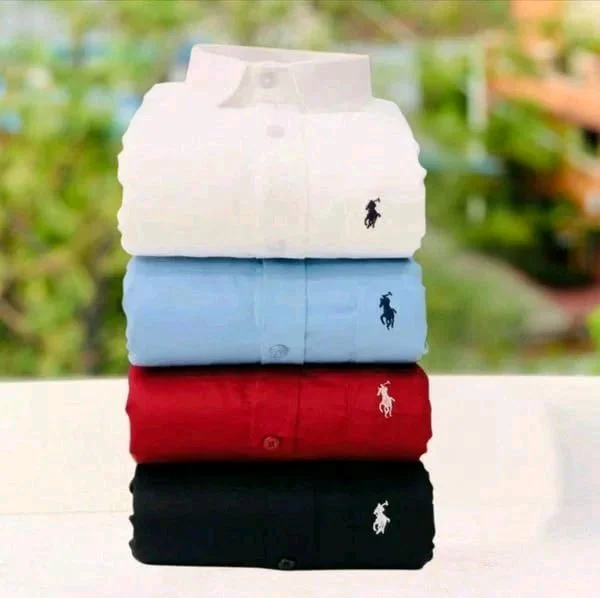 Cotton Plain Shirts Combo Of 4pcs - M-38