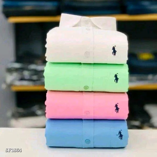 Cotton Plain Shirts Combo Of 4pcs - M-38
