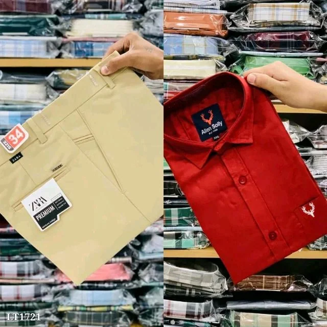 Cotton Shirt & Pant Combo  - M, 30, S, 28