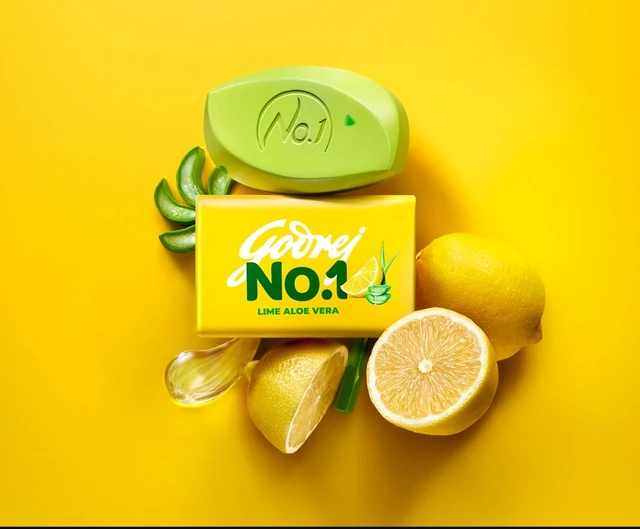 Godrej No.1Lime Aloe Vera (5 Units × 100g) 500g