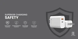 Portronics Adapto 45 20w fast charger with Dual Port