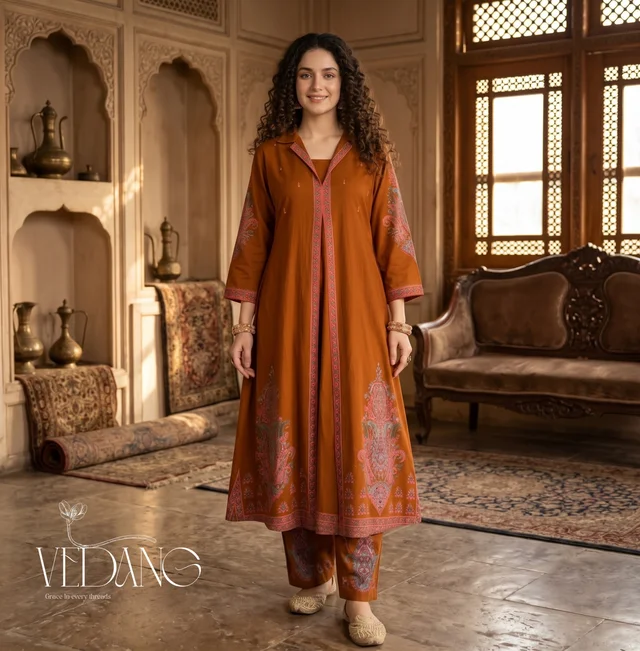 Nitya 2-Piece  Brown Ethnic Kurta Set