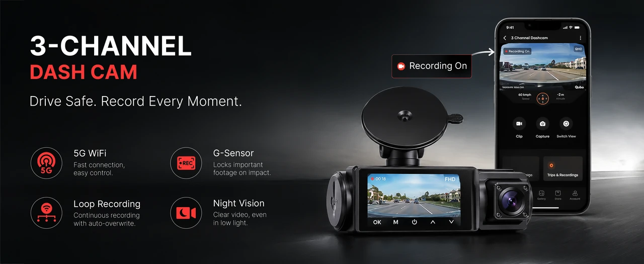 S-4 Ultra 3-channel dash cam