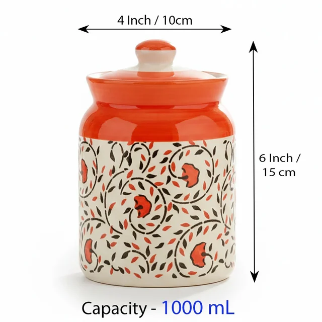 Ceramic Storage Containers for Kitchen | Decorative Pickle Jars, Spice Jars, Salt Containers & Food Storage Jars