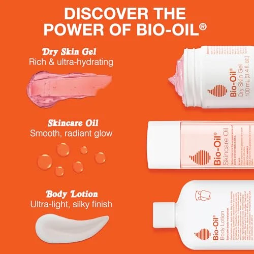 Bio-Oil Skincare Set For Scars Stretch Marks And Dry Skin 3 Pc Travel Size Kit Includes Skin Care Oil (2 Oz) Dry Skin Gel (1.7 Oz) And Body Lotion (5.7 Oz) Pregnancy And Maternity Stretch Marks