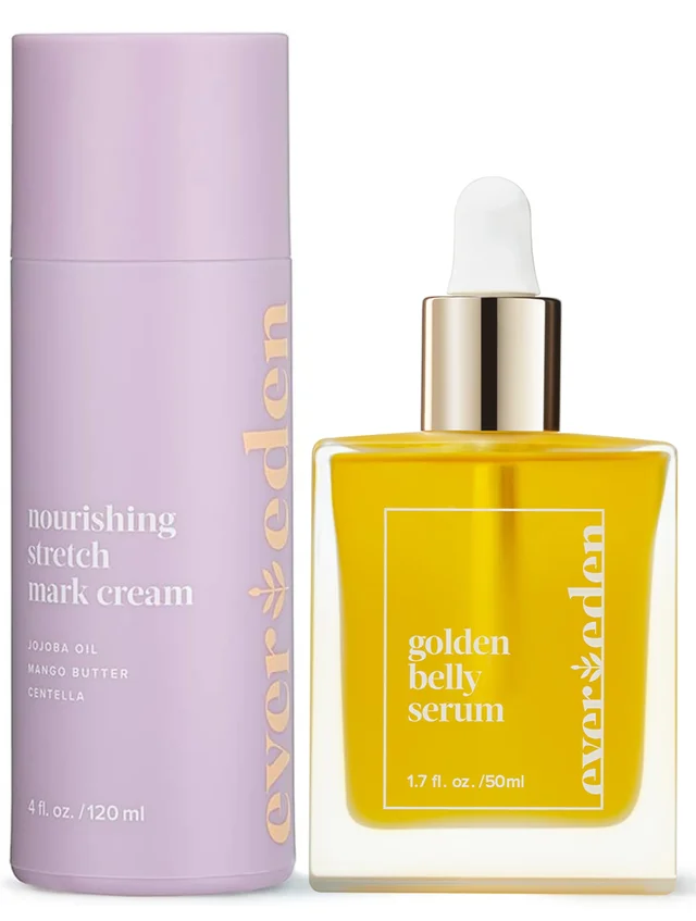 Evereden Golden Belly Serum 1.7 Fl Oz. Clean & Vegan Women'S Belly Oil For Pregnancy And Postpartum Clean Maternity Skincare Non-Toxic Stretch Mark Oil