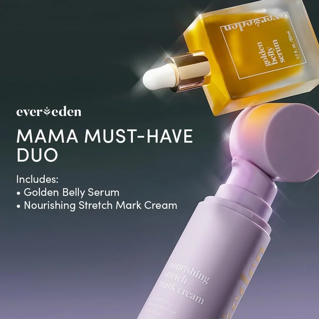 Evereden Golden Belly Serum 1.7 Fl Oz. Clean & Vegan Women'S Belly Oil For Pregnancy And Postpartum Clean Maternity Skincare Non-Toxic Stretch Mark Oil