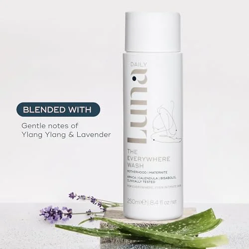 Luna Daily Intimate Feminine Wash Coconut & Lactic Acid Formula Ph-Balanced Body Wash For Women Nourishing Cleanser For Pregnancy Postpartum & Sensitive Skin Gentle & Maternity-Safe 50Ml