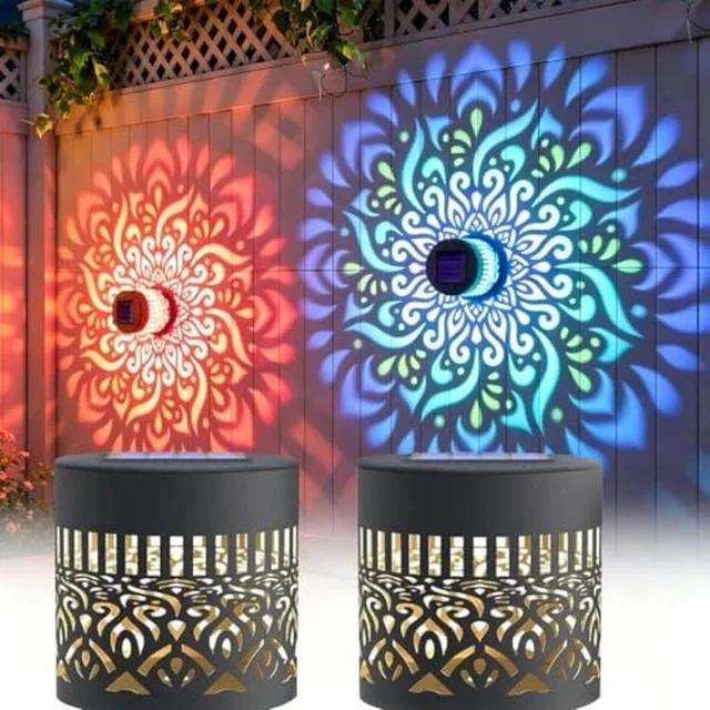 Mandala Projection Lantern Lights (Set of 2)