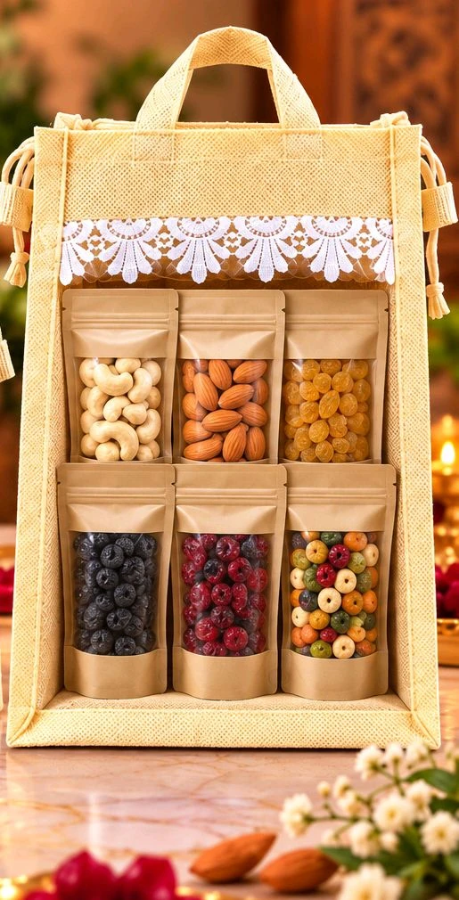 6 Standy Pouch With Zip Bag Celebration ( 1200GM )
