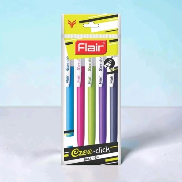 Flair Ezee Click Ball Pen | Pack Of 5 Pens