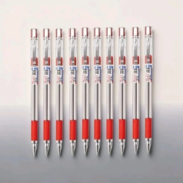 Montex Mega Top Ball Pen |Pack Of 10 Pens - Red