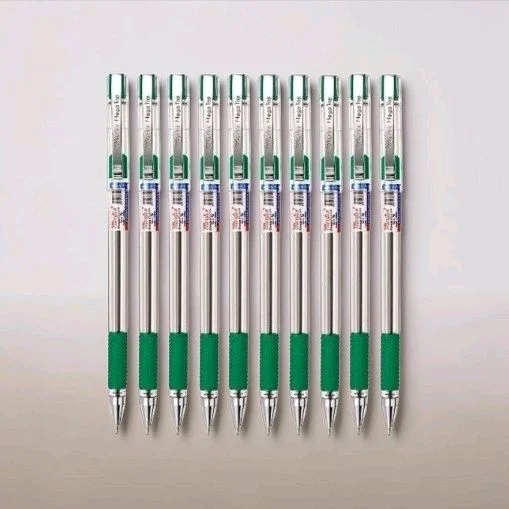 Montex Mega Top Ball Pen |Pack Of 10 Pens - Green