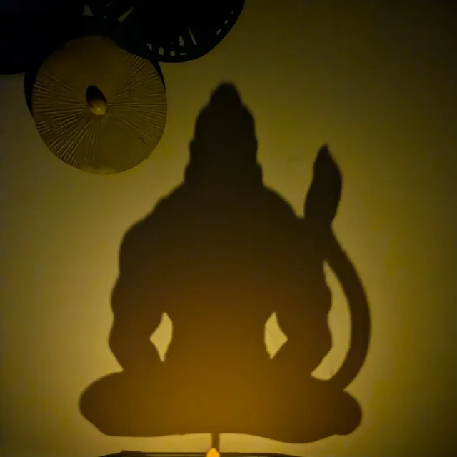 Hanumanji Shadow casting lamp table top