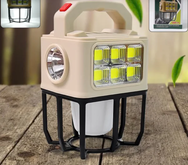 Solar Camping Lantern Portable with 3 Light Modes & USB Charging