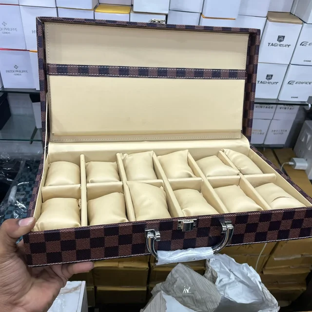 12 slot watch box at best price - blue