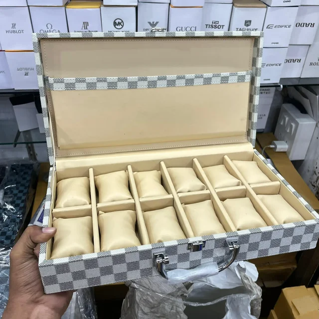 12 slot watch box at best price - blue