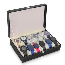 12 slot watch storage box - Black