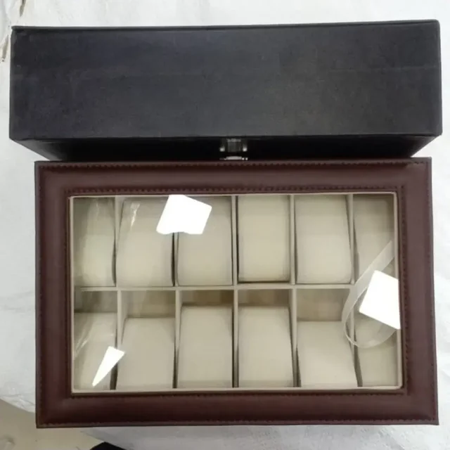 12 slot watch storage box - Black