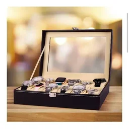 12 slot watch storage box - Black