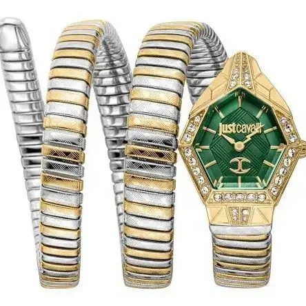 5 piece wholesale rate, 1250/ piece party wear women watch, kada watch - Green
