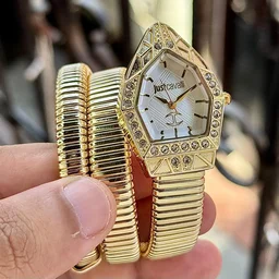 5 piece wholesale rate, 1250/ piece party wear women watch, kada watch - Green