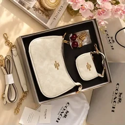 50% COD available on this articles conact on whatsup ,1st Replica Cherry Charm shoulder bag - Pink