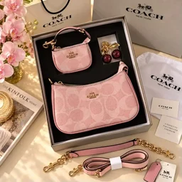 50% COD available on this articles conact on whatsup ,1st Replica Cherry Charm shoulder bag - Pink