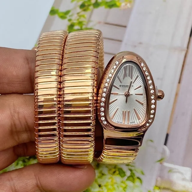 Bvlgri 7AAA snake Dial For Her,Original Japanese Machinery - golden