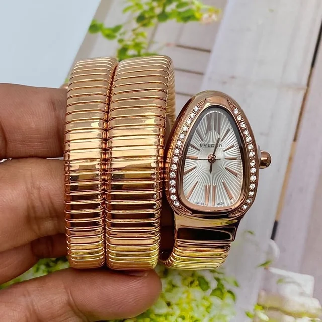 Bvlgri 7AAA snake Dial For Her,Original Japanese Machinery - golden