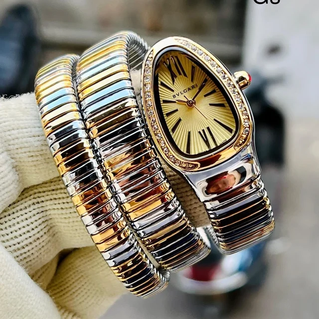Bvlgri 7AAA snake Dial For Her,Original Japanese Machinery - golden