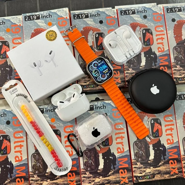 Apple Ultra Series 6 in 1 Combo – Smart Watch + AirPods + Accessories (Buy 85% Off)