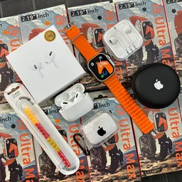 Apple Ultra Series 6 in 1 Combo – Smart Watch + AirPods + Accessories (Buy 85% Off)