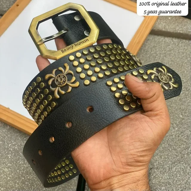 Being Human Original Pure Leather Belt - black
