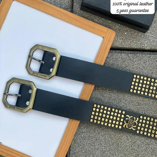 Being Human Original Pure Leather Belt - black