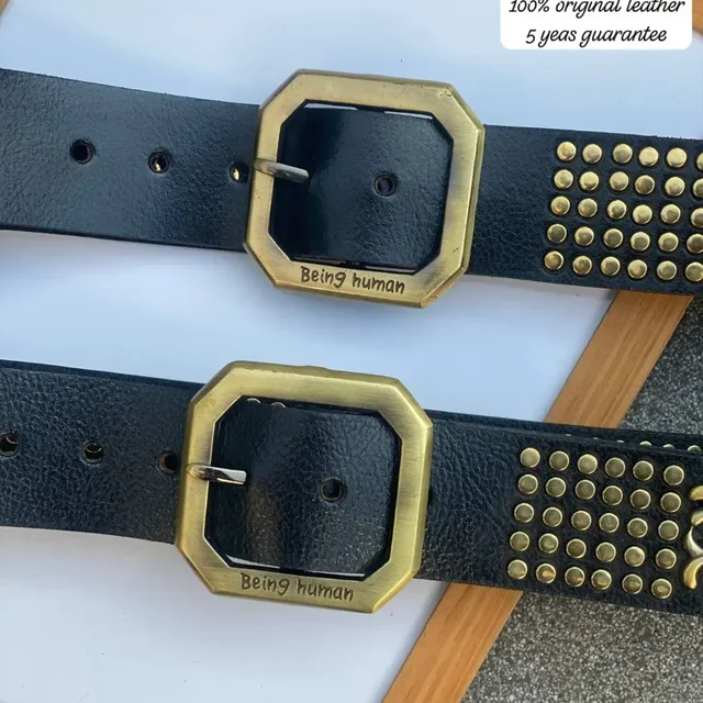 Being Human Original Pure Leather Belt - black