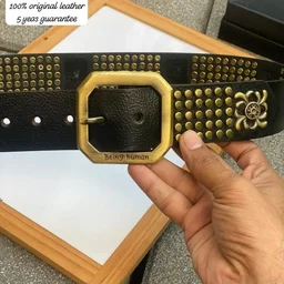 Being Human Original Pure Leather Belt - black
