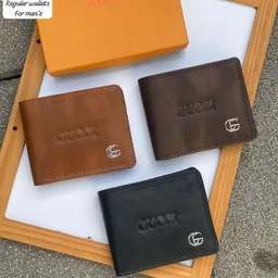 GUCCI Buy 1 Get 1 Free Gucci men’s faux leather wallet - Coffe