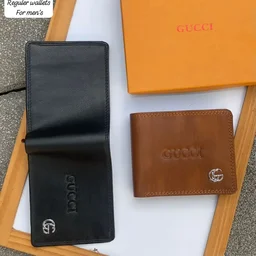 GUCCI Buy 1 Get 1 Free Gucci men’s faux leather wallet - Coffe