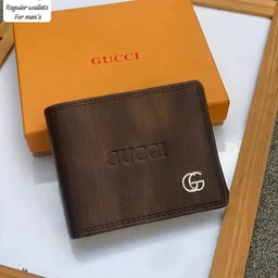 GUCCI Buy 1 Get 1 Free Gucci men’s faux leather wallet - Coffe