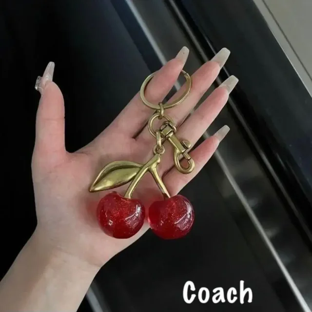 Cherry Bag Charm with Brand Box - Red